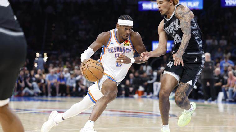 OKC雷霆对圣安东尼奥马刺：雷霆的第一场2024年NBA杯比赛就在这里。