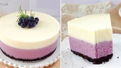 教你做優酪乳藍莓慕斯蛋糕，酸甜可口，好吃不膩，3分鐘就能學會