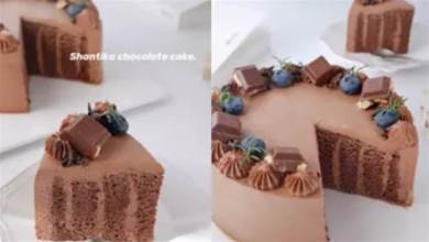 ins切件蛋糕，香緹卡巧克力奶油蛋糕